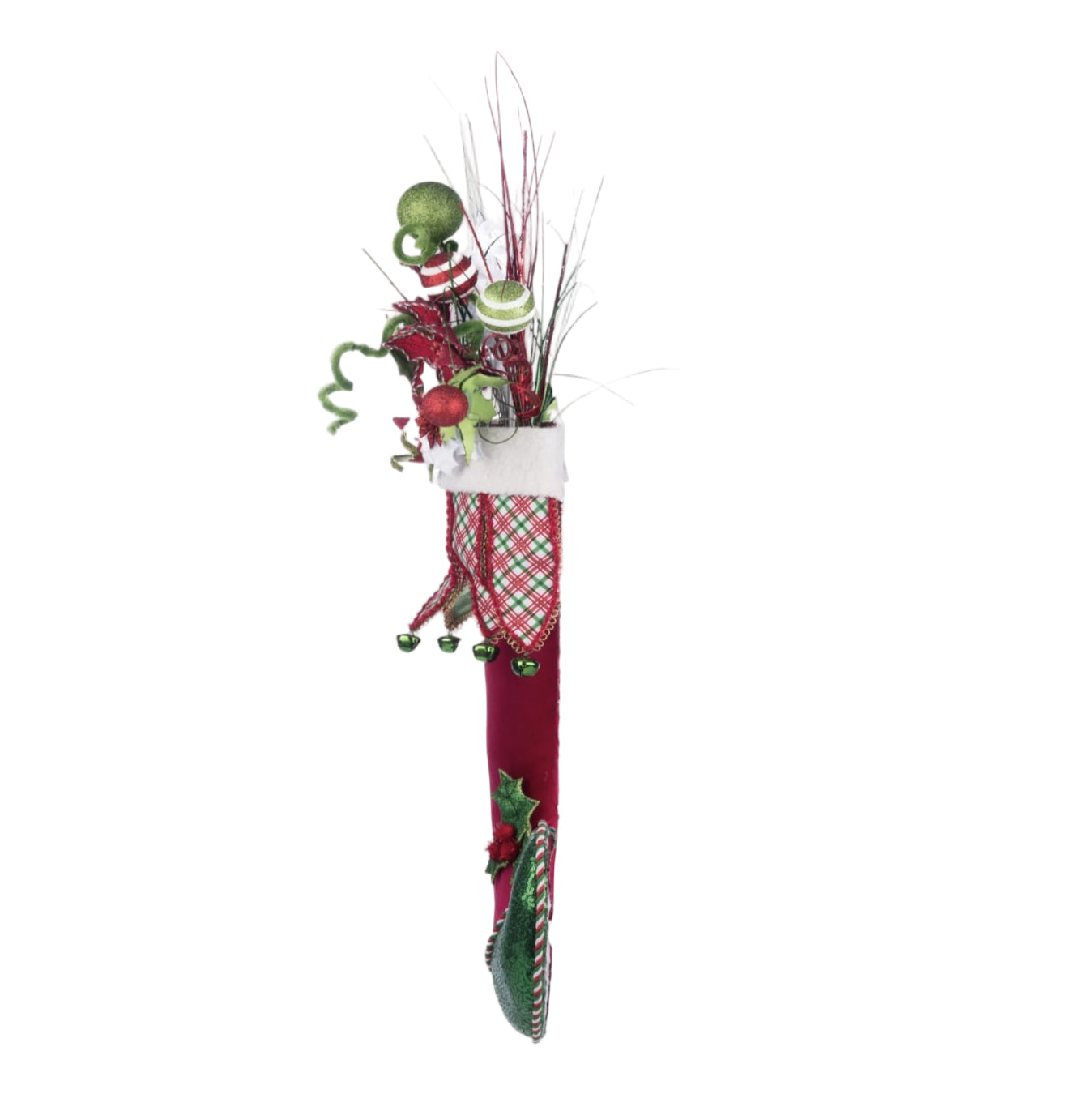 Holly Woods Stocking With Floral Wall Piece - Thumbnail 3