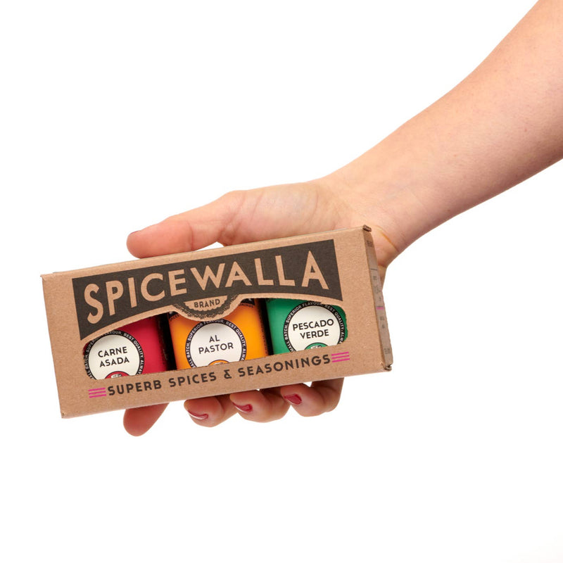 Gourmet taco spice collection packaged in recyclable box – made in the USA