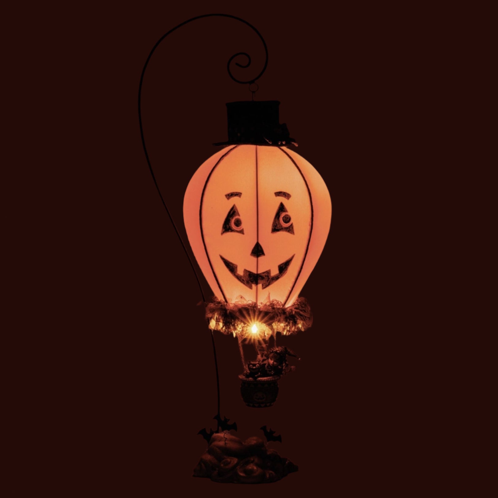 Image showing the soft candlelight glow from the tealight inside the balloon
