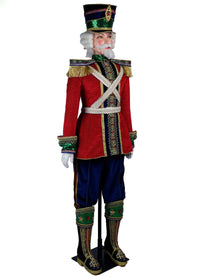 Front view of Katherine's Collection Baron Wintermarch life-size Christmas nutcracker