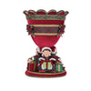 Hand-sculpted elf urn with velvet and gold embellishments
