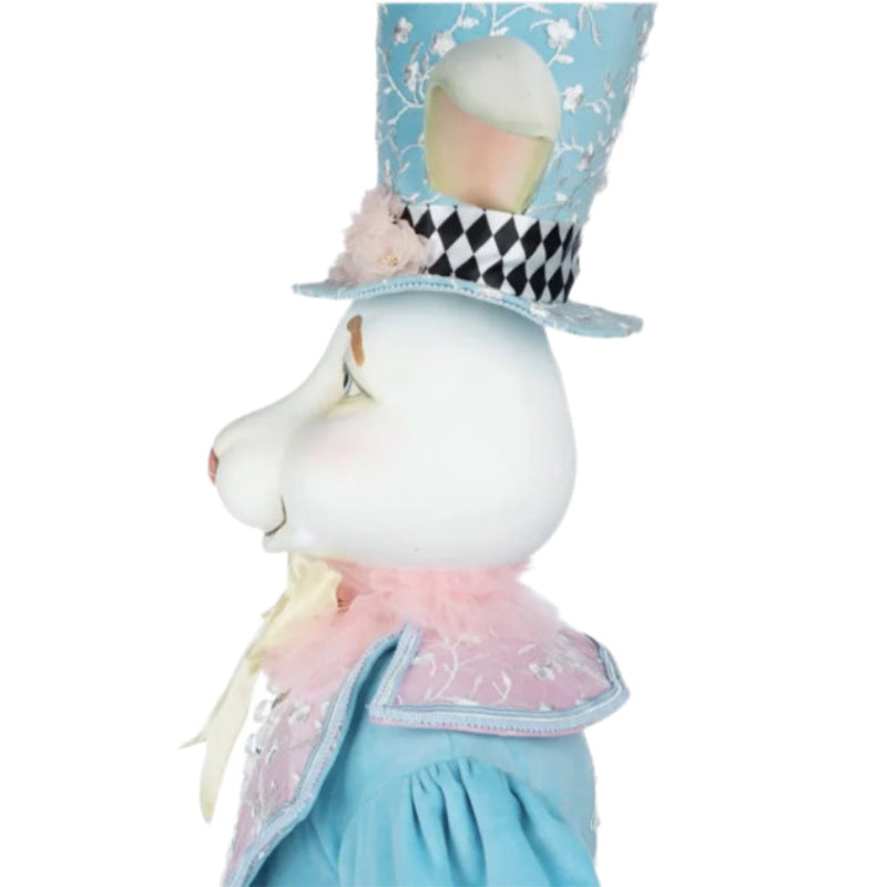 left+view+of+head+hearts+and+wonderland+Life+Size+White+Rabbit+Doll+28-428114+katherines+Collection