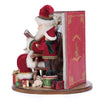 Left side view of Holiday Magic of Christmas Tabletop Book with sculpted resin and velvet trims