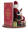 Right side view of Holiday Magic of Christmas Tabletop Book with sculpted resin and velvet trims