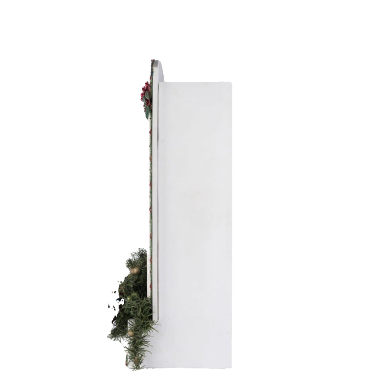 side view of Holiday Magic Santa wall piece by Katherine’s Collection with illuminated details