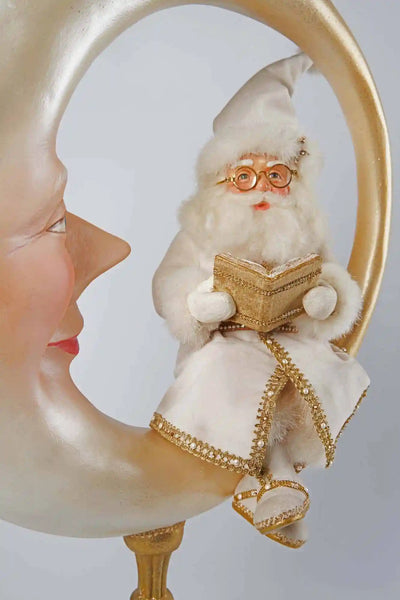 Santa on Moon Tabletop Decor 28-028752
