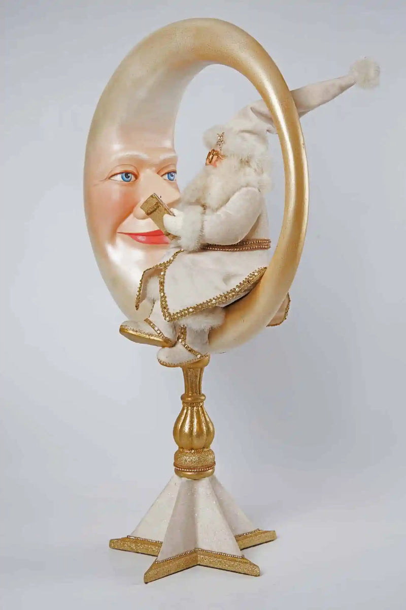 Santa on Moon Tabletop Decor 28-028752