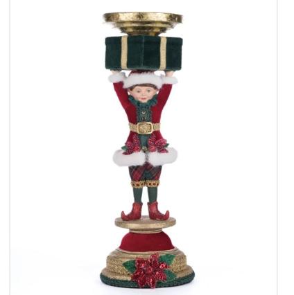 Holiday Magic Elf Candlestick 28-428325 - Thumbnail 3