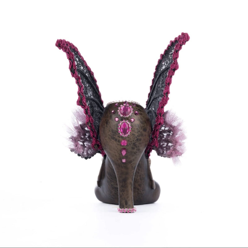 Gothic Bat Stiletto figurine by Katherine’s Collection, UPC 810074127042, detailed hand-painted Halloween home décor