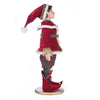 Right side view of 2024 Katherine’s Collection Dash O Magic Boy Elf holiday décor doll from the Magic Holiday decor collection 