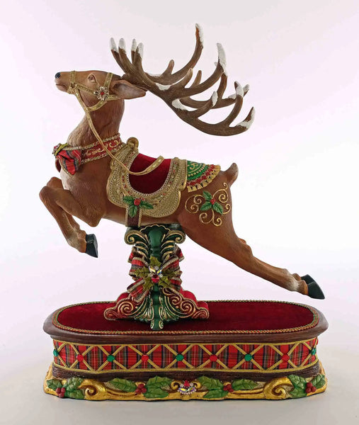 Decorative Reindeer on Box Figurine 28-928472