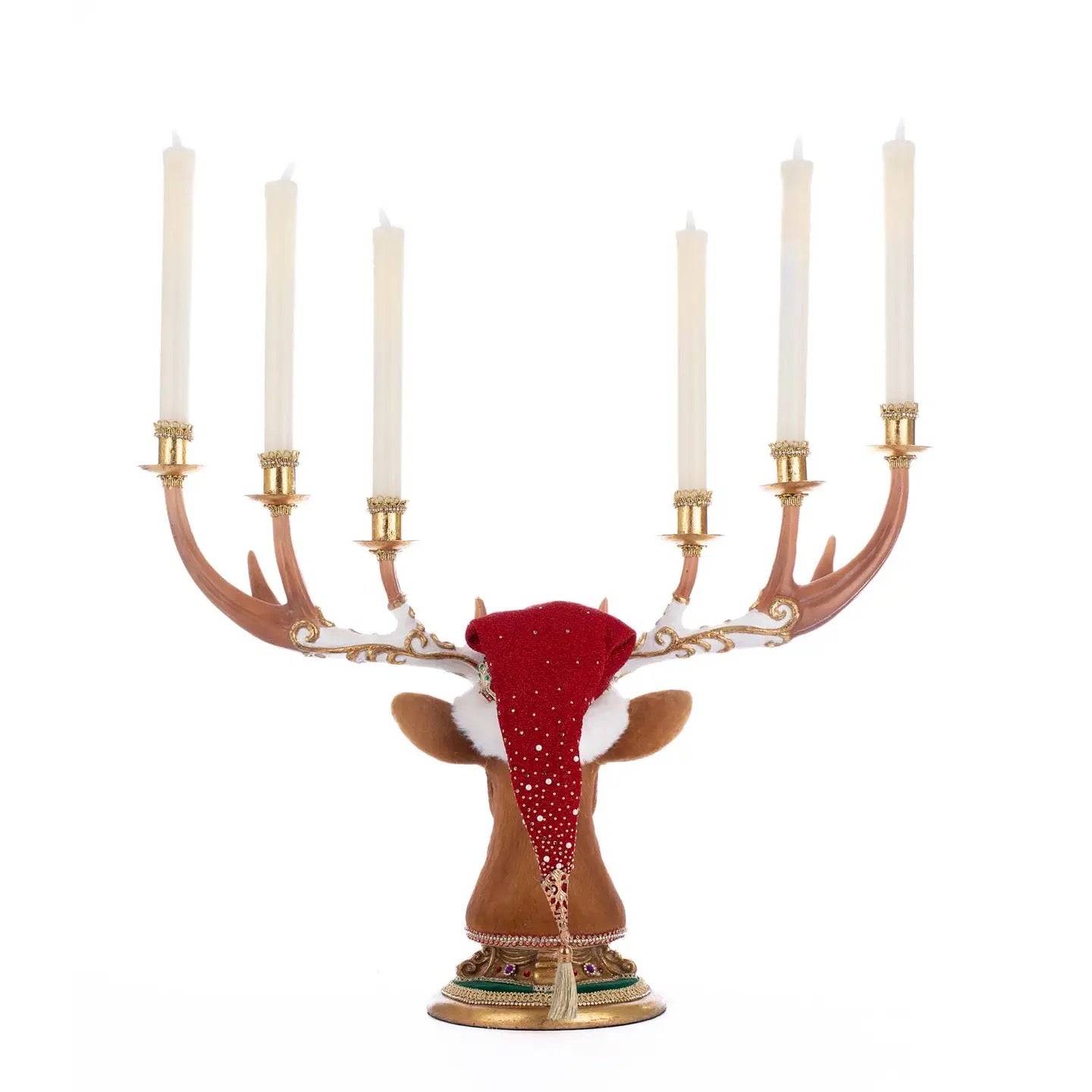 Christmas Ball Deer Head Candelabra - Thumbnail 2
