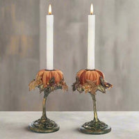 katherines-collection-forest-Pumpkin-Candle-Holder-Set-item-28-328878-shown-with-taper-candles