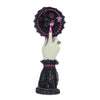 Back view of Katherine's Collection Halloween Hand Mirror, Pink Panic Possession décor