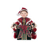 Front view of Katherine’s Collection Holiday Magic Elf Holding Gift Candy Bowl SKU 28-428327 GTIN 810074128193