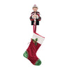 view of Katherine’s Collection Sitting Elf with Giftbox Stocking Holder