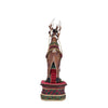 rear view of katherines collection luxury holiday magic Christmas reindeer décor with jeweled poinsettias