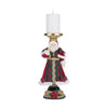 Battery-operated candle included with Holiday Magic Santa Candlestick