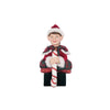 Front view of Katherine’s Collection Holiday Magic Sitting Elf with Giftbox Stocking Holder