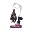 Katherine’s Collection Lacey Bat Luminary with tea light off, highlighting handcrafted sculpting and elegant finishes