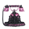 Katherine's Collection Pink Panic Possession Skull and Roses Phone with jeweled details, UPC 810074127059
