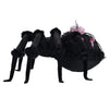 Left side view of Rosie Recluse the Spider by Katherine’s Collection, posable wired legs and sparkled velvet fabric.