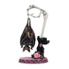 Full height image of Katherine’s Collection Lacey Bat Luminary, 7.5 x 5.5 x 15.5 inches, handcrafted Halloween luminary