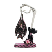 Full height image of Katherine’s Collection Lacey Bat Luminary, 7.5 x 5.5 x 15.5 inches, handcrafted Halloween luminary