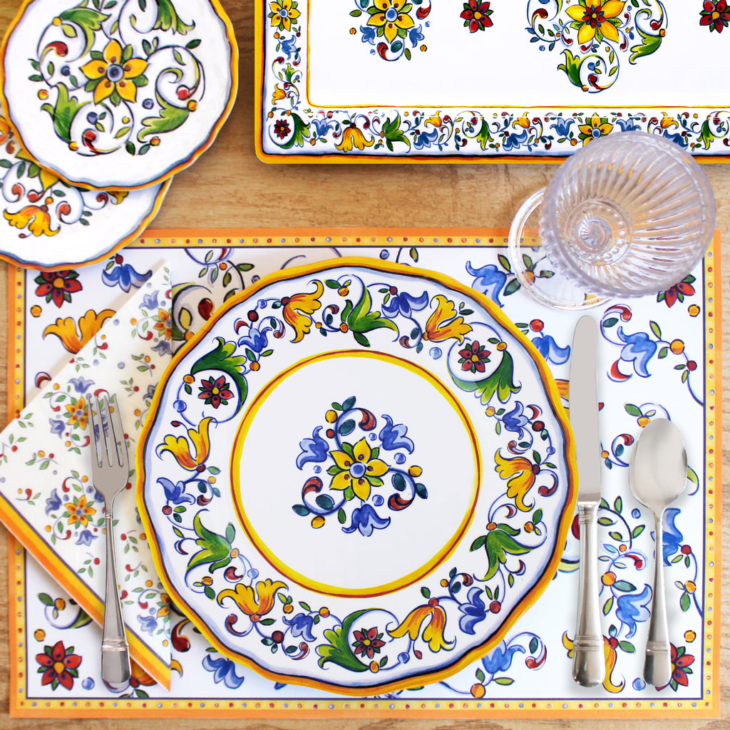 Le Cadeaux Capri Dinner 227CAPR Salad 229CAPR Plates Cereal Bowls ...