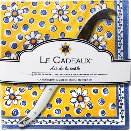 le-cadeaux-cocktail-napkin-set-of-20-with-laguiole-mini-cheese-knife-CCGS-256BEN