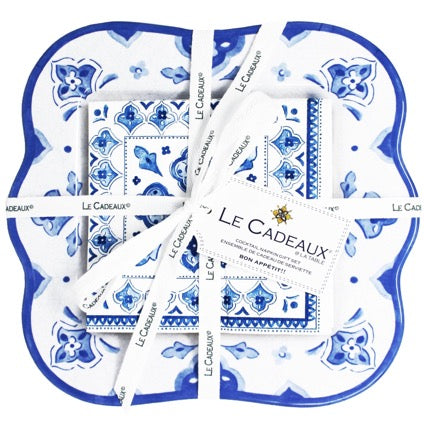 le-cadeaux-moroccan-blue-melamine-napkin-holder-with-cocktail-paper-napkin-set-CCGS-206MRCB
