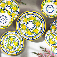 le-cadeaux-palermo-dinner-plates-salad-plates-cereal-bowls-lemon-citron-italian-tile-platter-237PAL-239PAL-242PAL