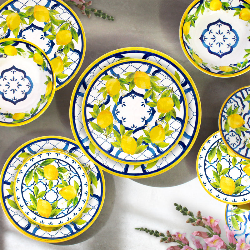 le-cadeaux-palermo-dinner-plates-salad-plates-cereal-bowls-lemon-citron-italian-tile-platter-237PAL-239PAL-242PAL