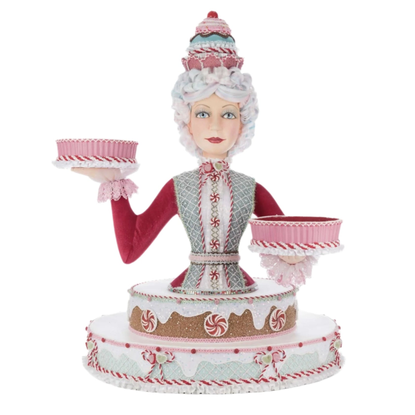 front+view+of+left+side+view+Katherines+Collection+honey+Cake+Cupcake+Server+Sweet+Delights+Christmas+Decor+sku:+28-528736+gtin:+8101870708153