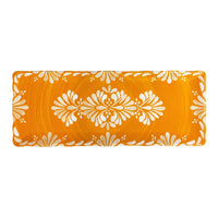 Le Cadeaux Paloma Orange baguette tray melamine serving tray 15 inch
