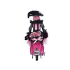 Gothic glam Katherine’s Collection Pink Panic Rosalie and cat on scooter centerpiece back side view