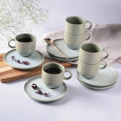 Porto Brasil Linhas Ever Tea Cup and Saucer - Thumbnail 3