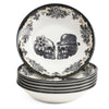 Set of four Royal Stafford shallow Party Skulls cereal bowls set