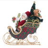 Katherine’s Collection Santa in Sleigh with Toy Bag – left side angle