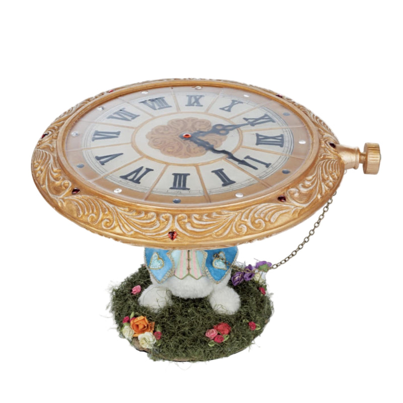 Top view of watch of the White Rabbit Cake Plate 28-428118 GTIN 810074126823 elegant tabletop dessert stand