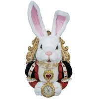 White Rabbit Red Door Knocker 28-428136 from Katherines Collection Hearts and Wonderland Easter Spring Decor Collection 