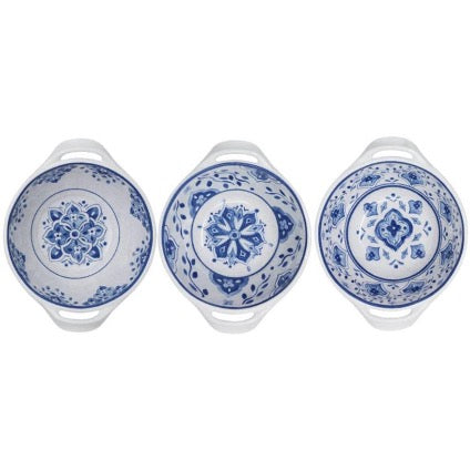 Le Cadeaux Moroccan Blue Tile Dessert Bowls 098MRCB