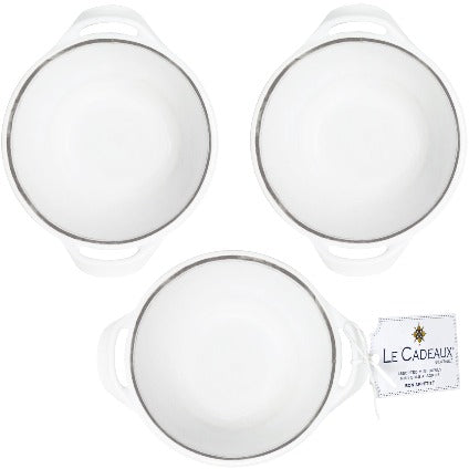 Rustica Antique White Mini Two Handled Bowls - Thumbnail 2