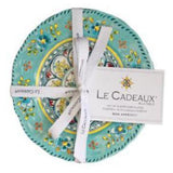 Le cadeaux Madrid Turquoise Appetizer Plate Set