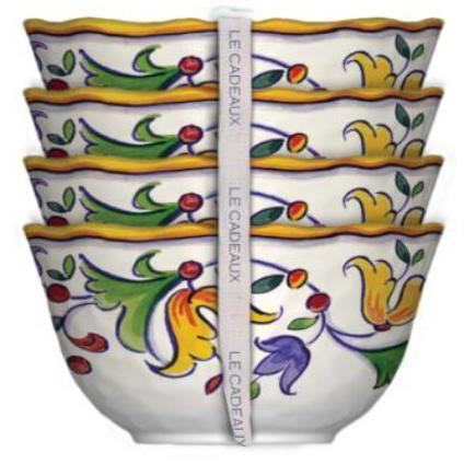 Le Cadeaux Capri Dessert Bowls Set