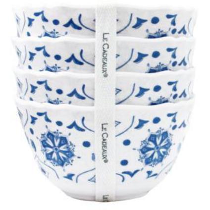 Le Cadeaux Moroccan Blue Dessert Bowls 