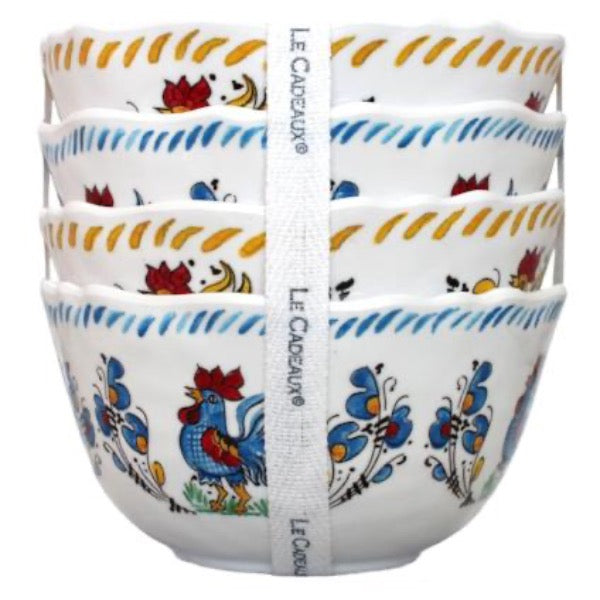 Le-Cadeaux-Rooster-Blue-Dessert-Bowls