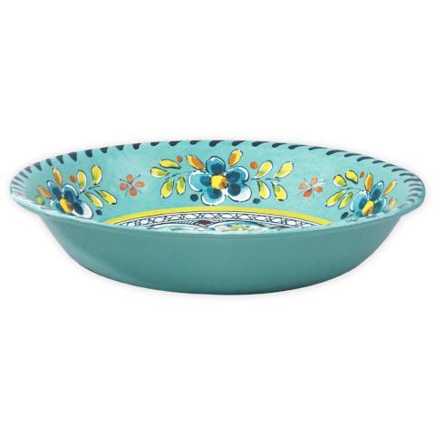 Le cadeaux Madrid Turquoise Large 13-3/4" Salad Bowl