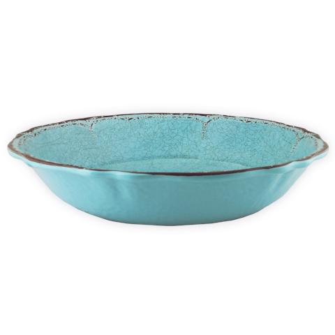 Le Cadeaux Antiqua Turquoise Salad Bowl 