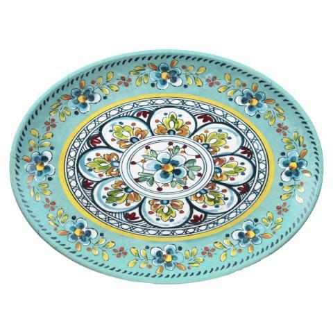 Le Cadeaux Madrid Turquoise Oval Platter